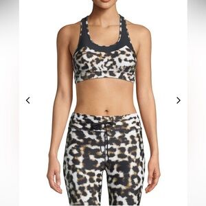 THE UPSIDE Chrissy Leopard-Print Racerback Performance Sports Bra